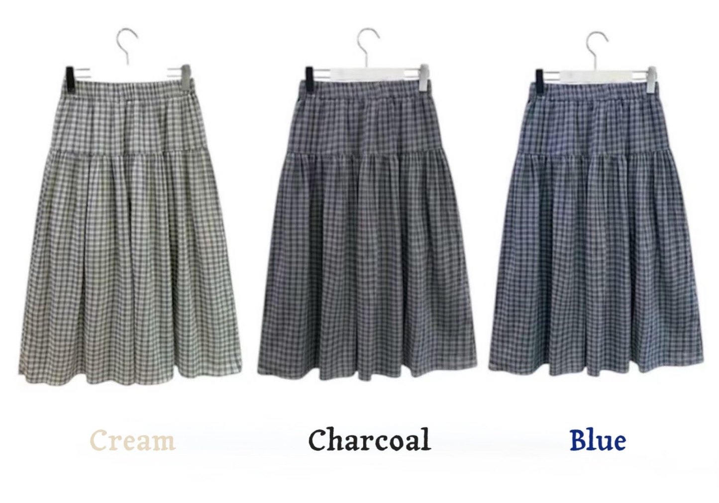 [Preorder 1st Drop Price] C1207 Elowen Checkflare Maxi Skirt