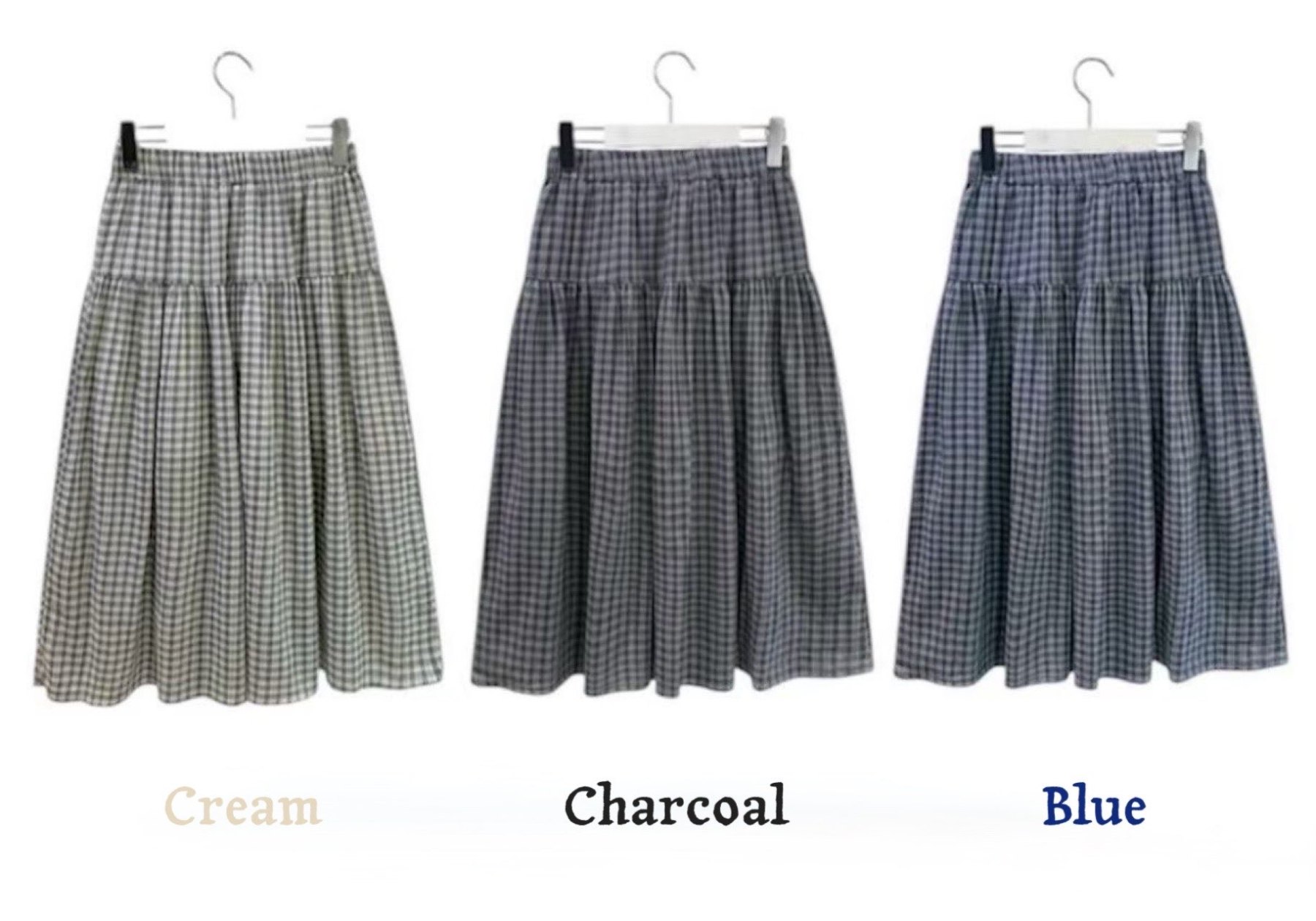 [Preorder 1st Drop Price] C1207 Elowen Checkflare Maxi Skirt