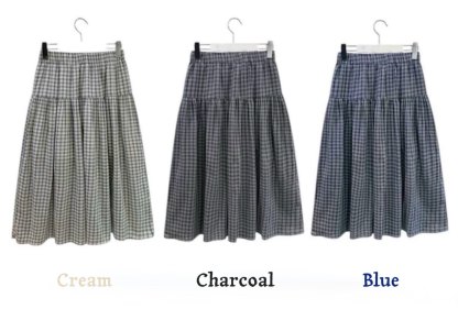 [Preorder 1st Drop Price] C1207 Elowen Checkflare Maxi Skirt