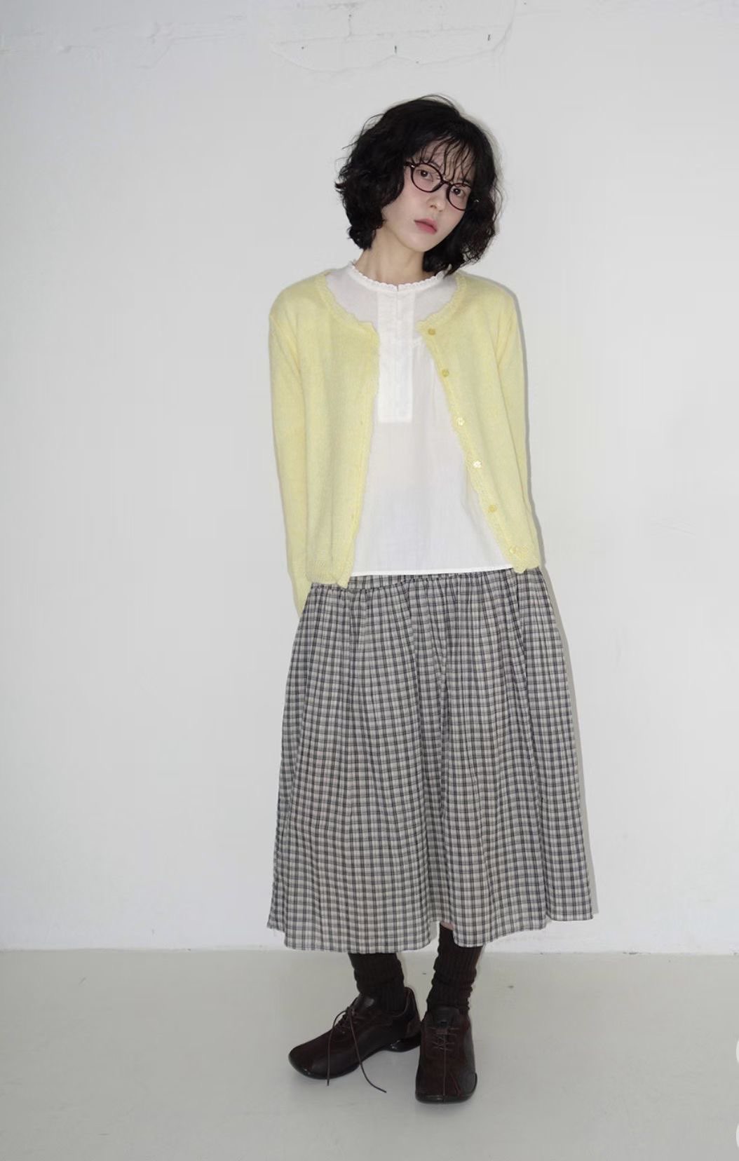 [Preorder 1st Drop Price] C1207 Elowen Checkflare Maxi Skirt