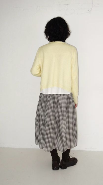[Preorder 1st Drop Price] C1207 Elowen Checkflare Maxi Skirt