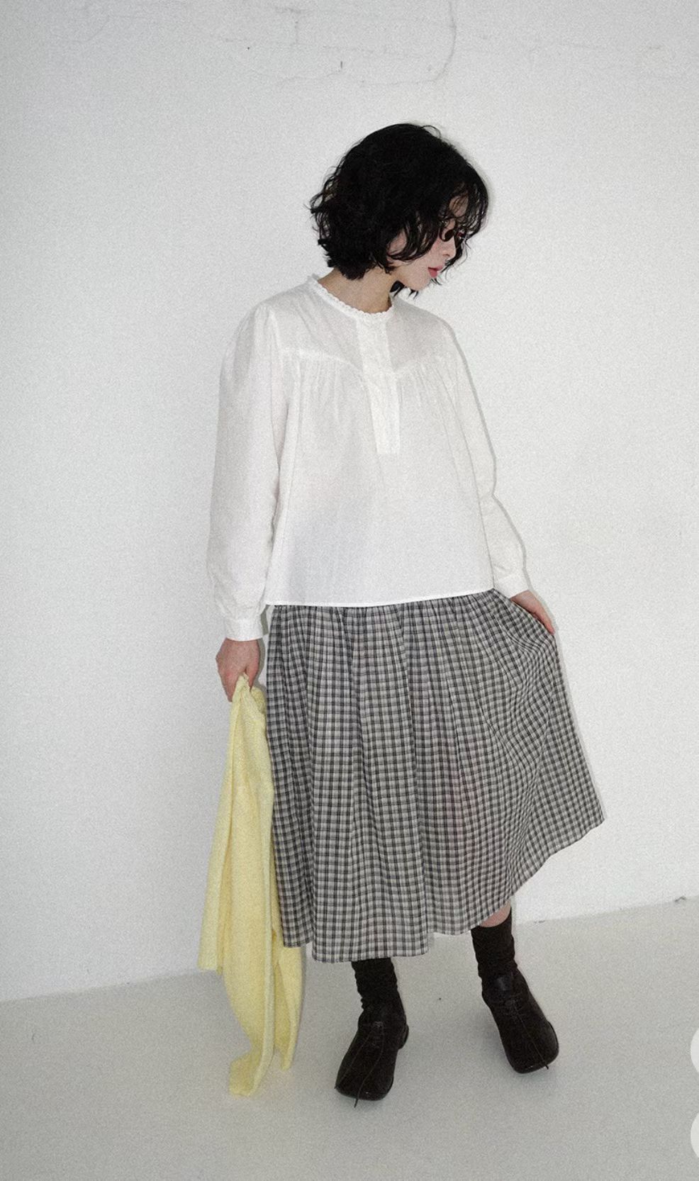 [Preorder 1st Drop Price] C1207 Elowen Checkflare Maxi Skirt