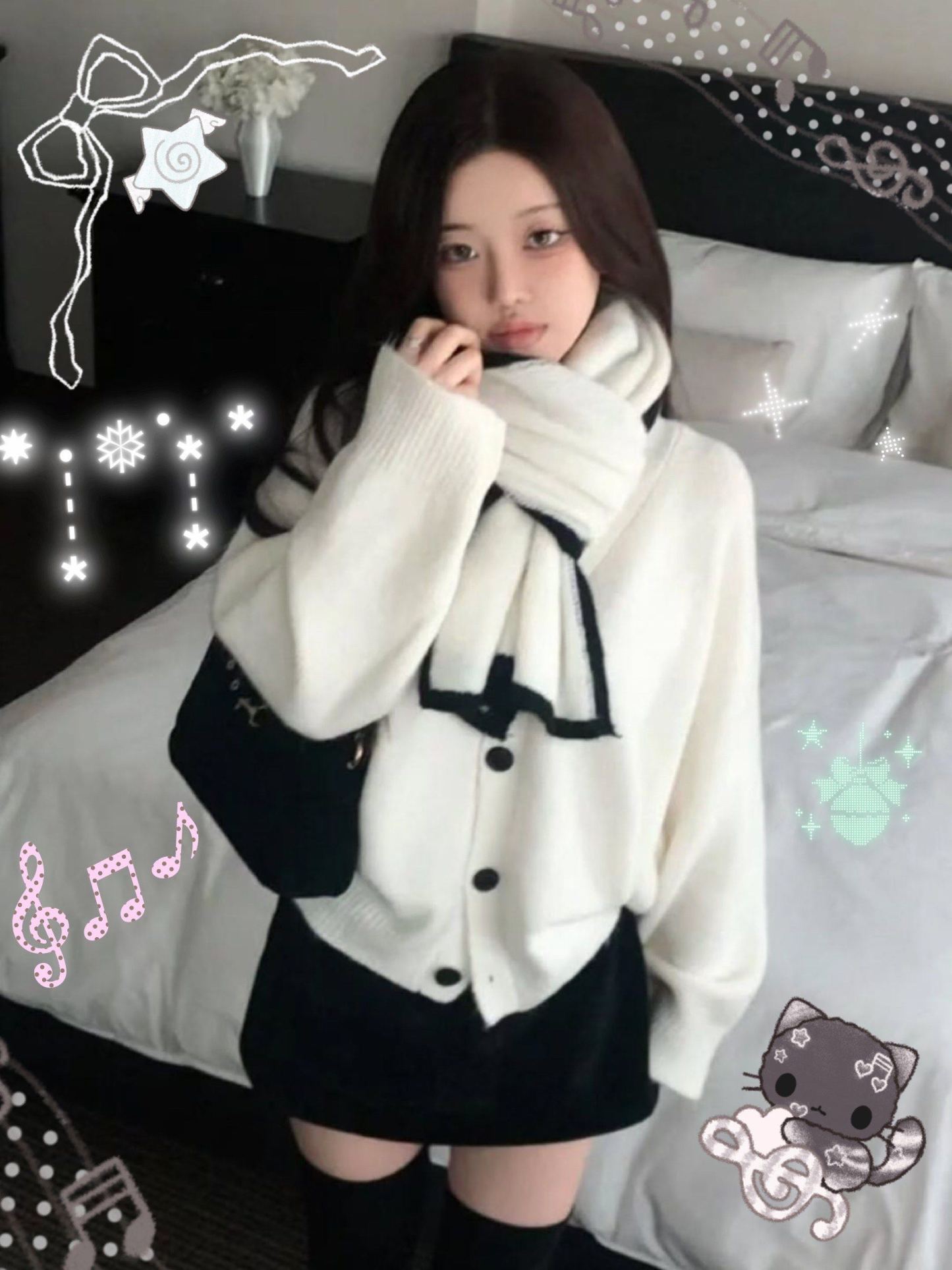 [Preorder 1st Drop Price] C1301 Muffler Cardigan Set