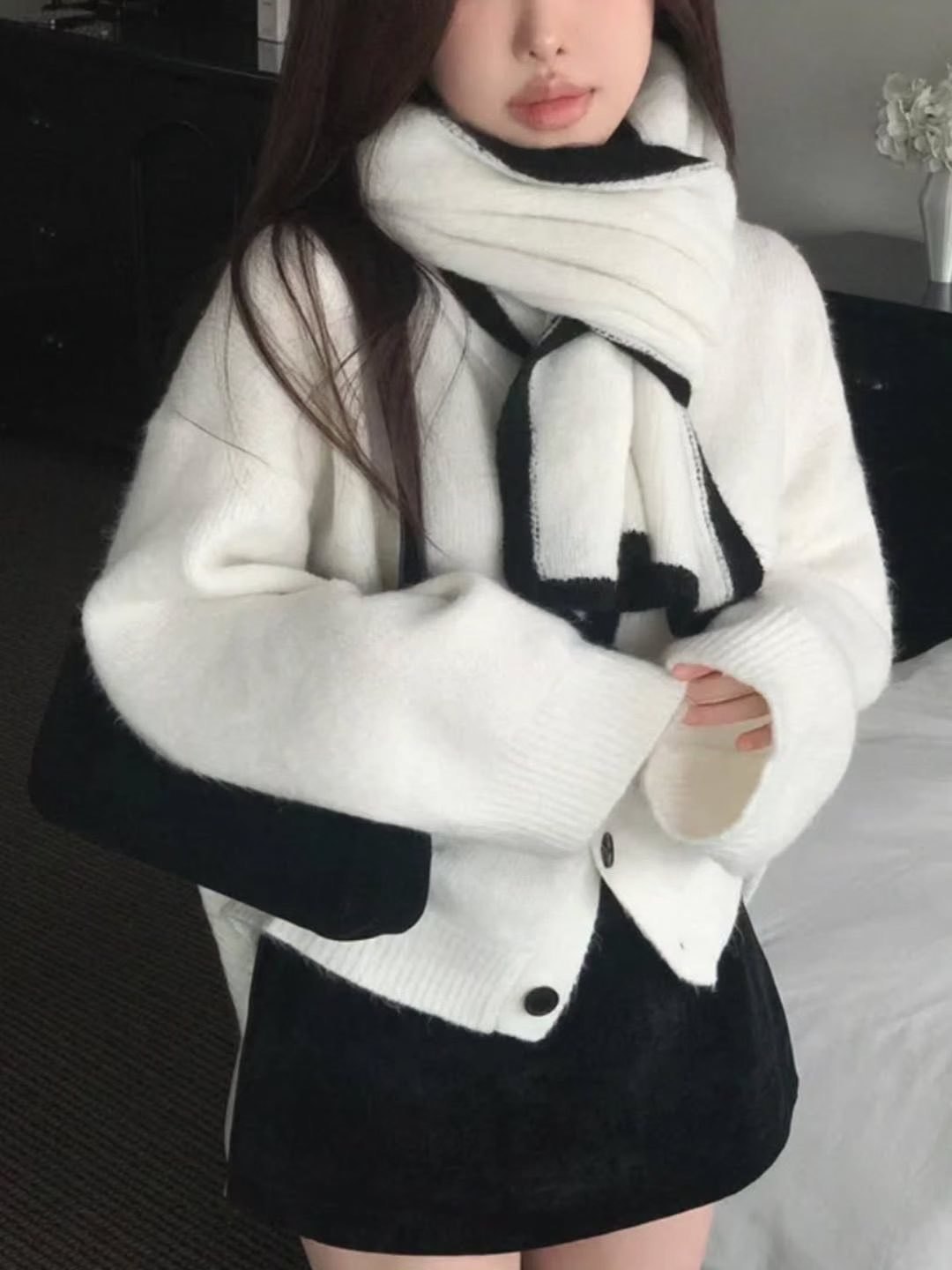 [Preorder 1st Drop Price] C1301 Muffler Cardigan Set