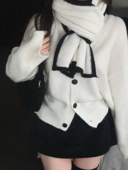 [Preorder 1st Drop Price] C1301 Muffler Cardigan Set