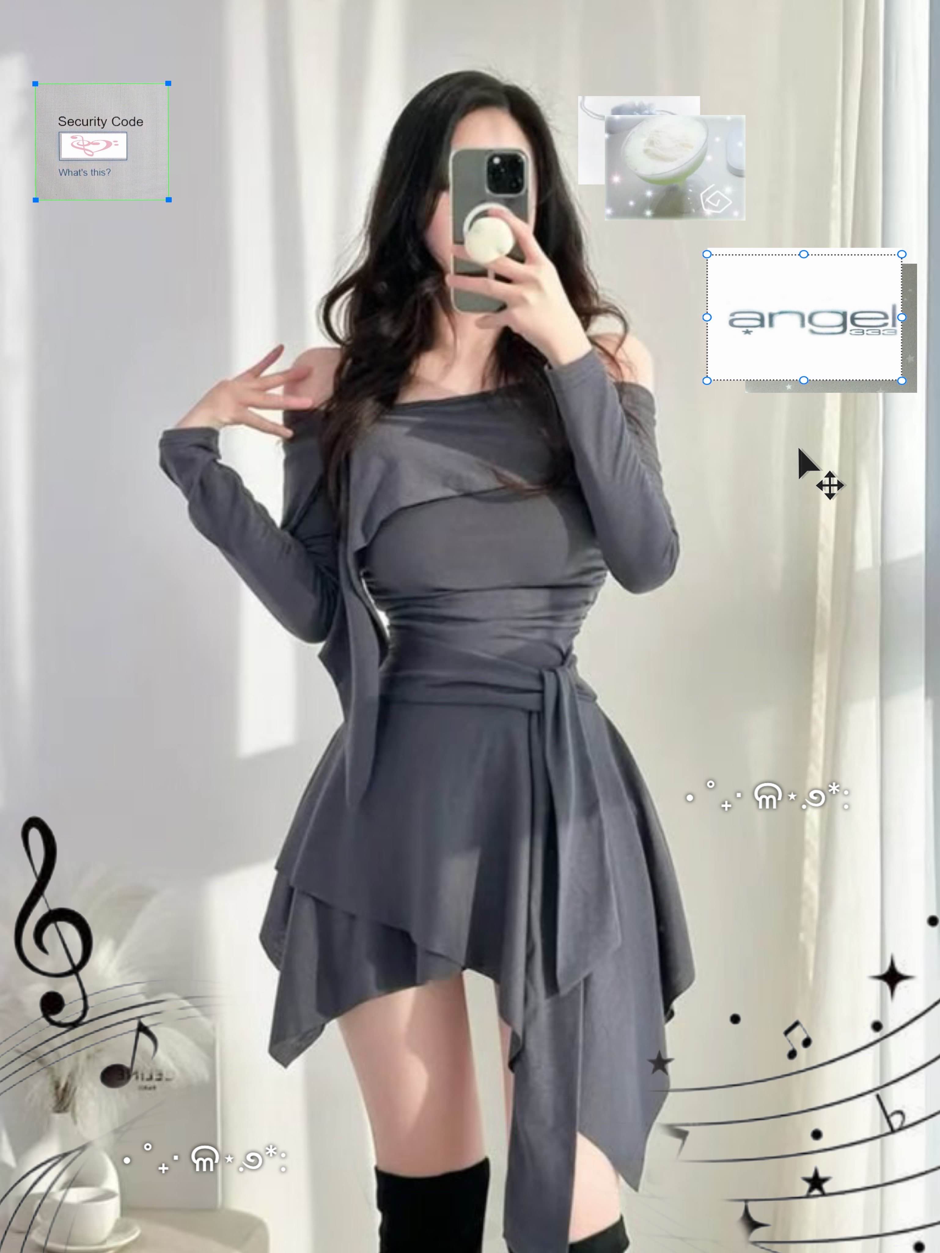 [Preorder 1st Drop Price] C1403 Off Shoulder Shirring Mini Dress