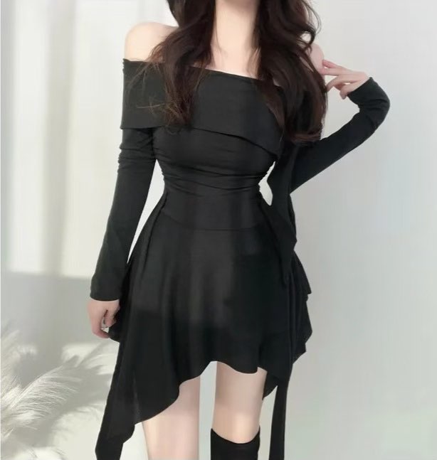 [Preorder 1st Drop Price] C1403 Off Shoulder Shirring Mini Dress