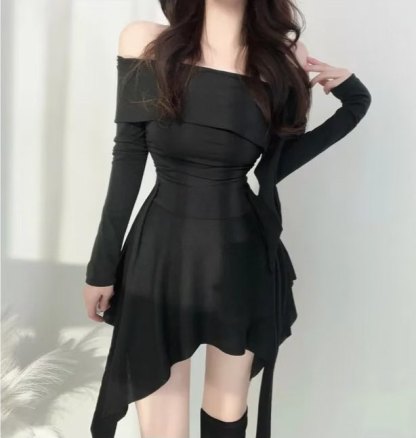 [Preorder 1st Drop Price] C1403 Off Shoulder Shirring Mini Dress