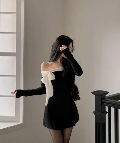 [Preorder 1st Drop Price] C1405 Chérie Contrast Top