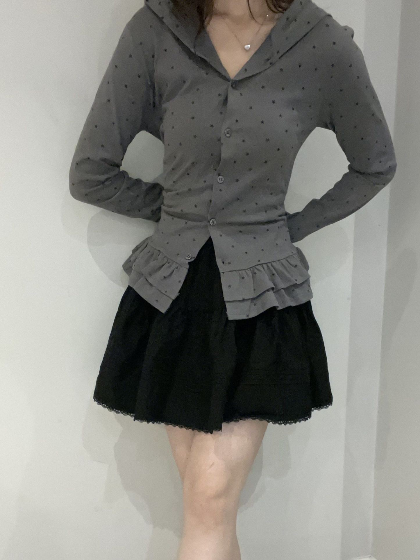 Stardust Frill Hem Hoodie