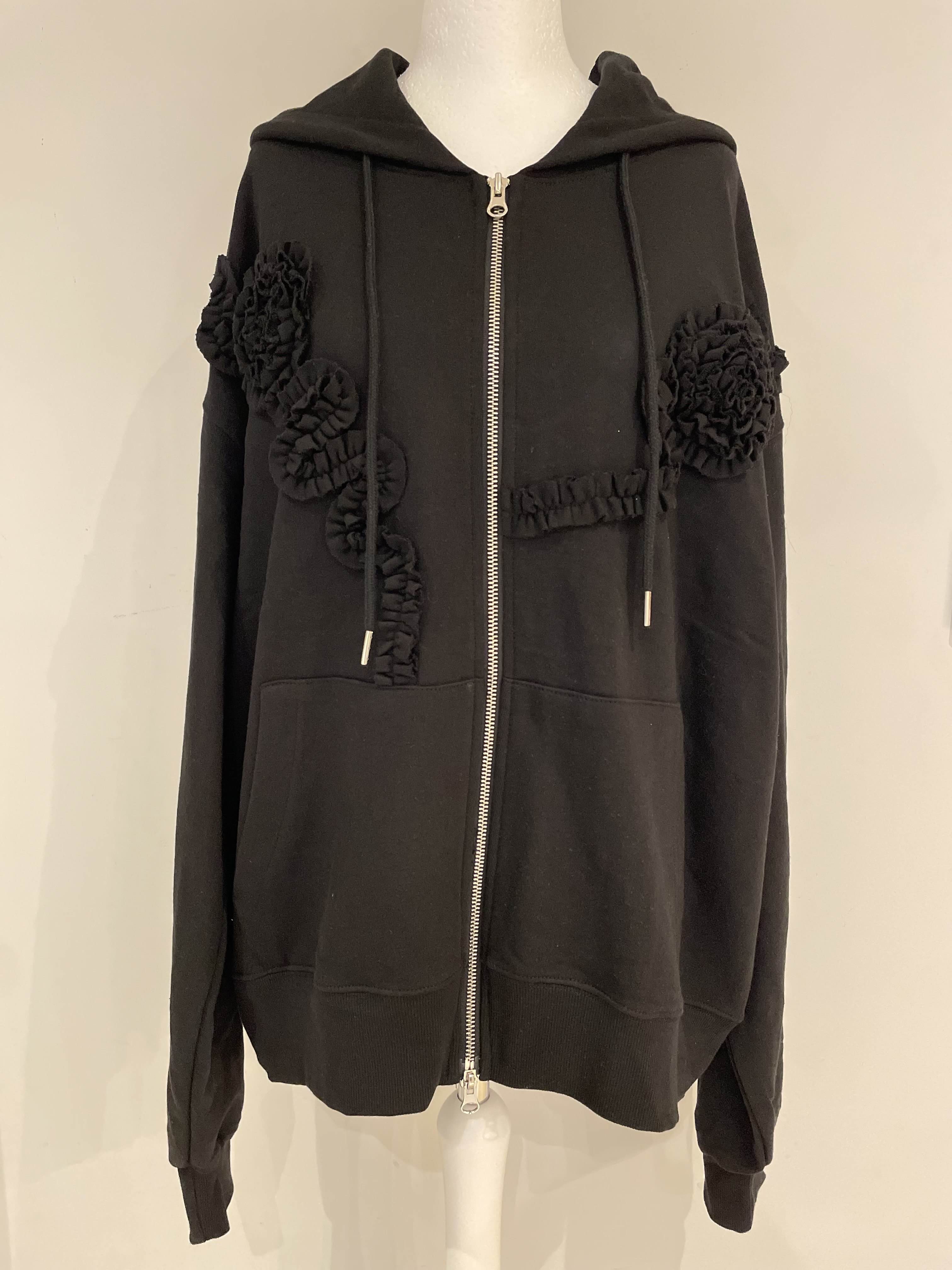 Oversized Rose Frill Hoodie