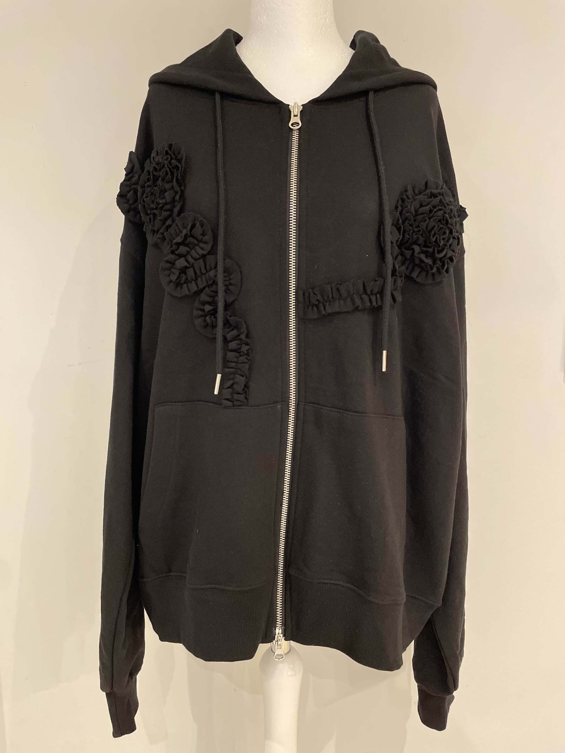 Oversized Rose Frill Hoodie