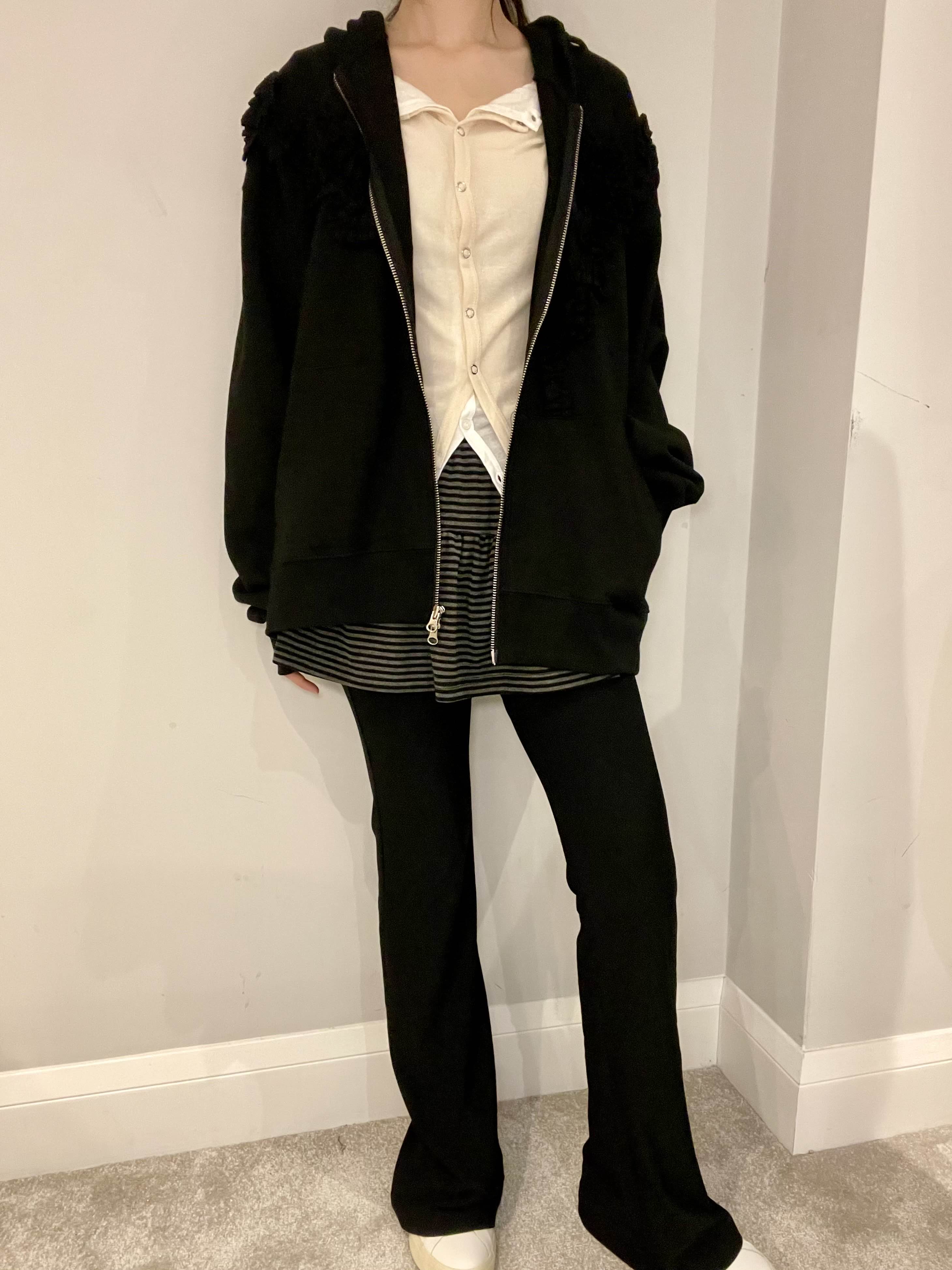 Oversized Rose Frill Hoodie