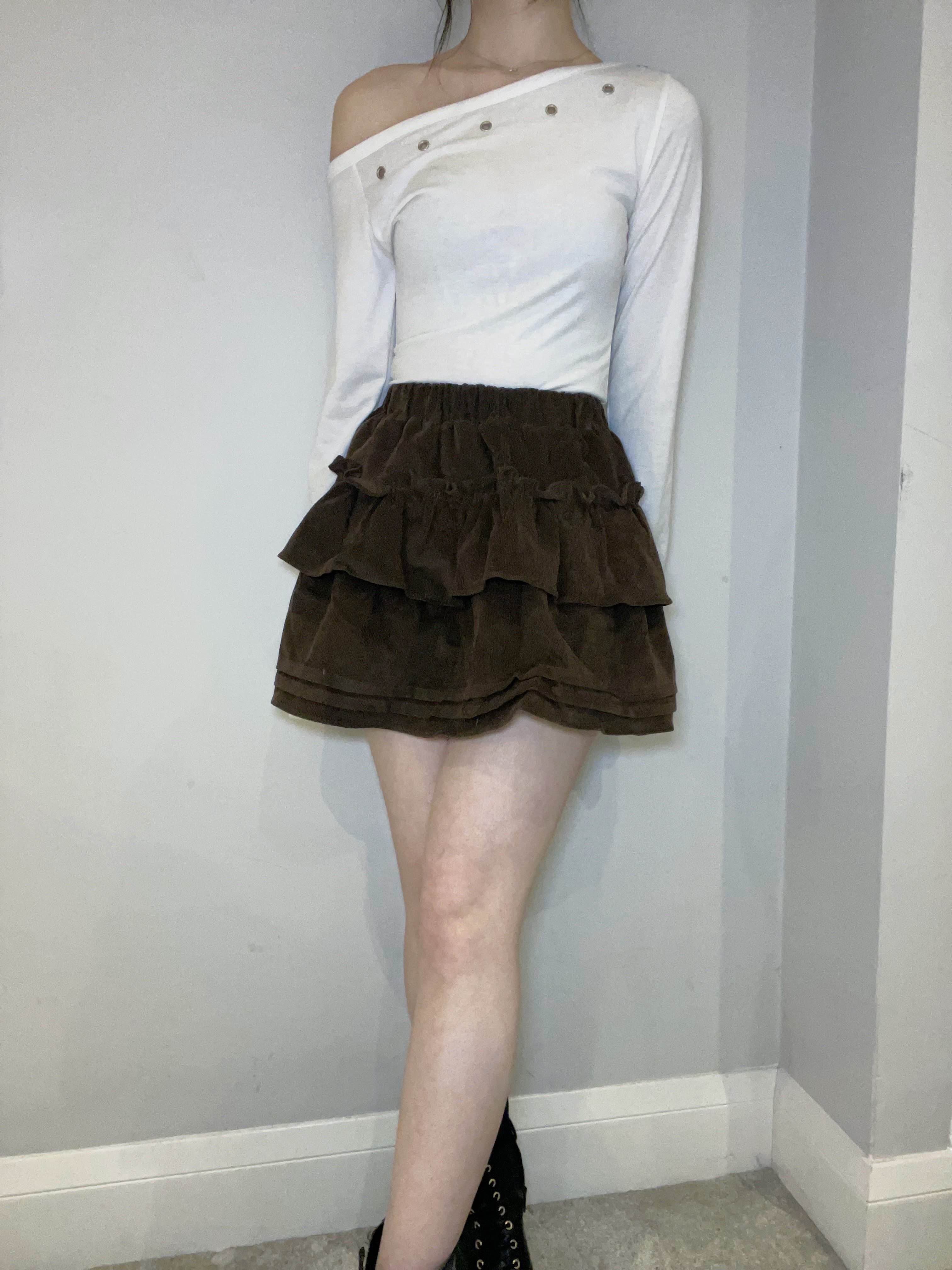 [Brown In Stock] C1607 Playful Daydream Skirt
