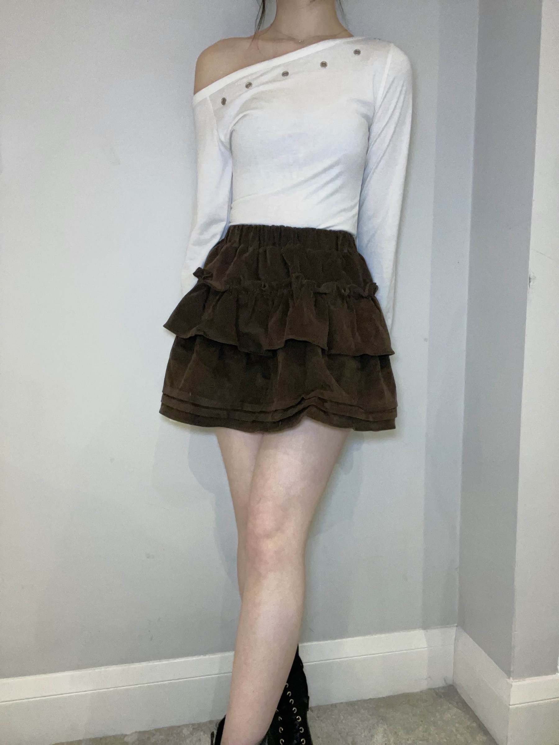 [Brown In Stock] C1607 Playful Daydream Skirt