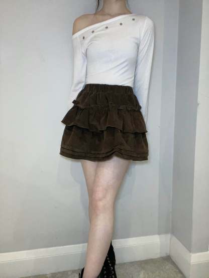 [Brown In Stock] C1607 Playful Daydream Skirt