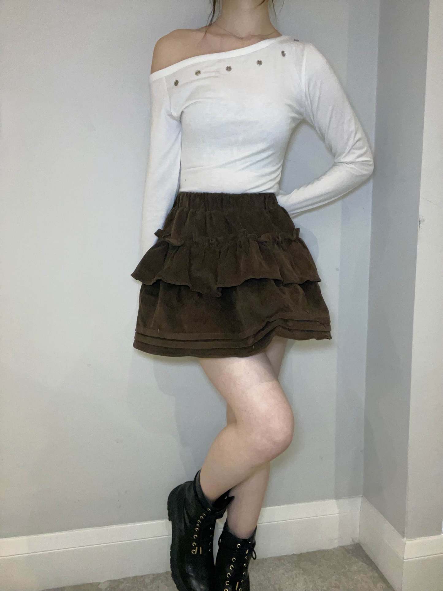 [Brown In Stock] C1607 Playful Daydream Skirt