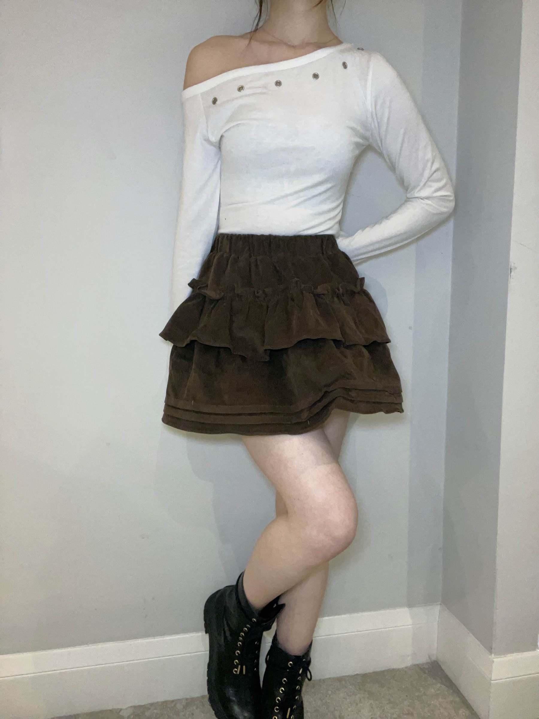 [Brown In Stock] C1607 Playful Daydream Skirt