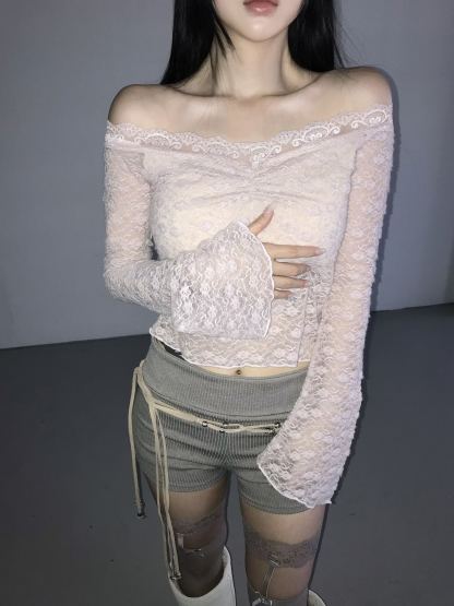 [Preorder 1st Drop Price] C2105 Balletcore Lace Top