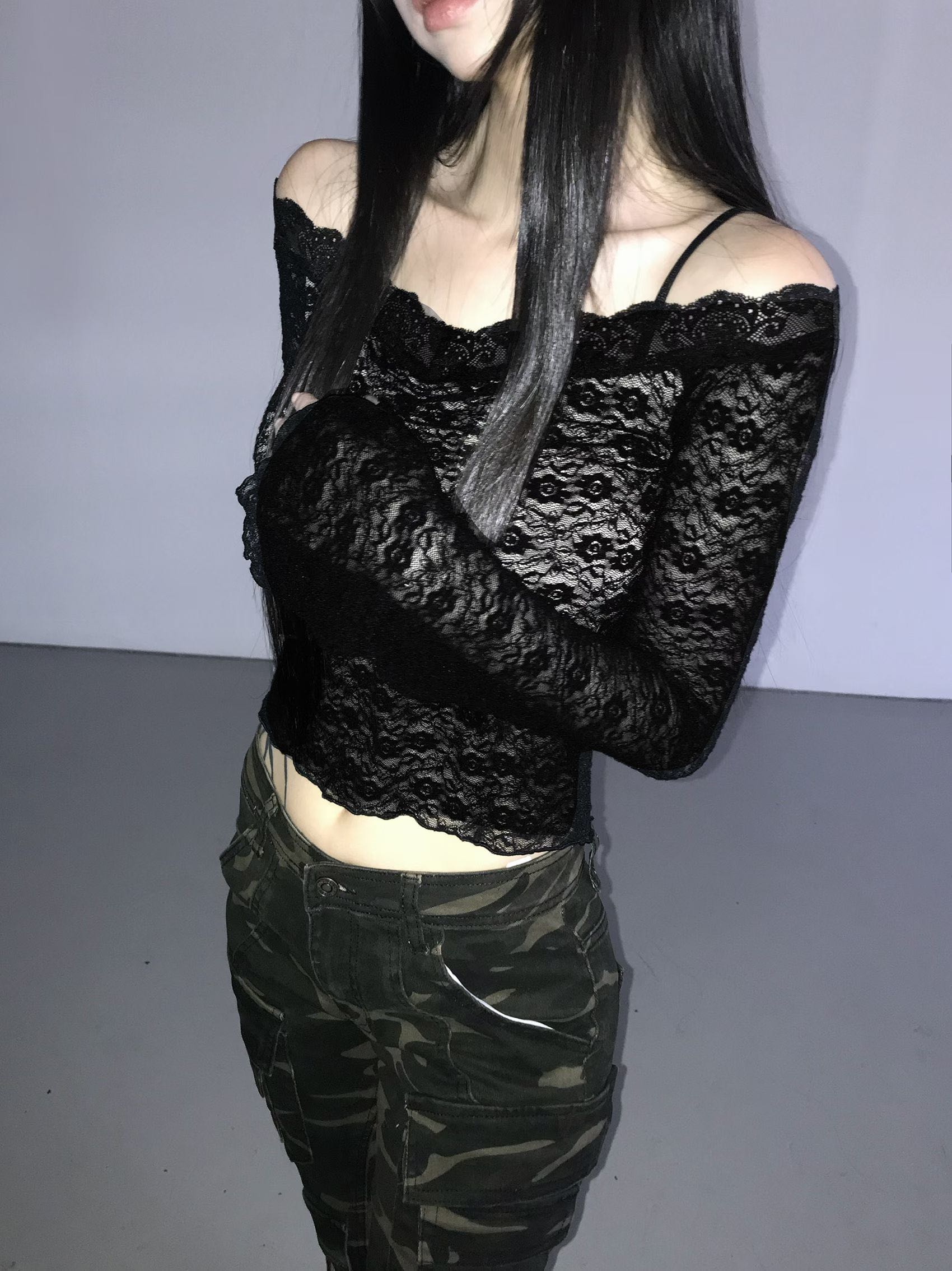 [Preorder 1st Drop Price] C2105 Balletcore Lace Top