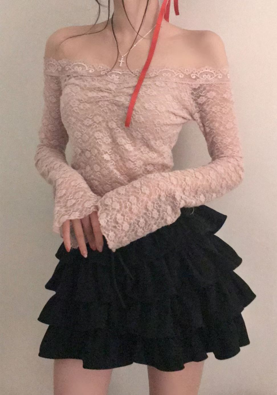 [Preorder 1st Drop Price] C2105 Balletcore Lace Top