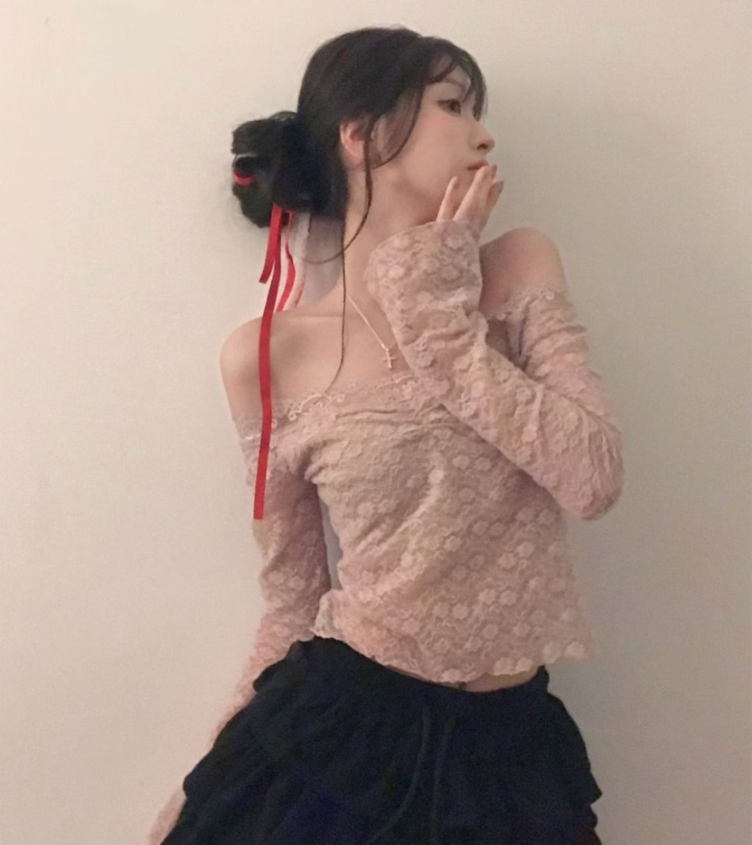 [Preorder 1st Drop Price] C2105 Balletcore Lace Top