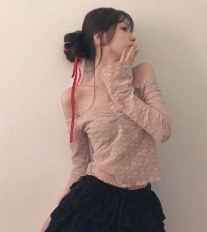 [Preorder 1st Drop Price] C2105 Balletcore Lace Top