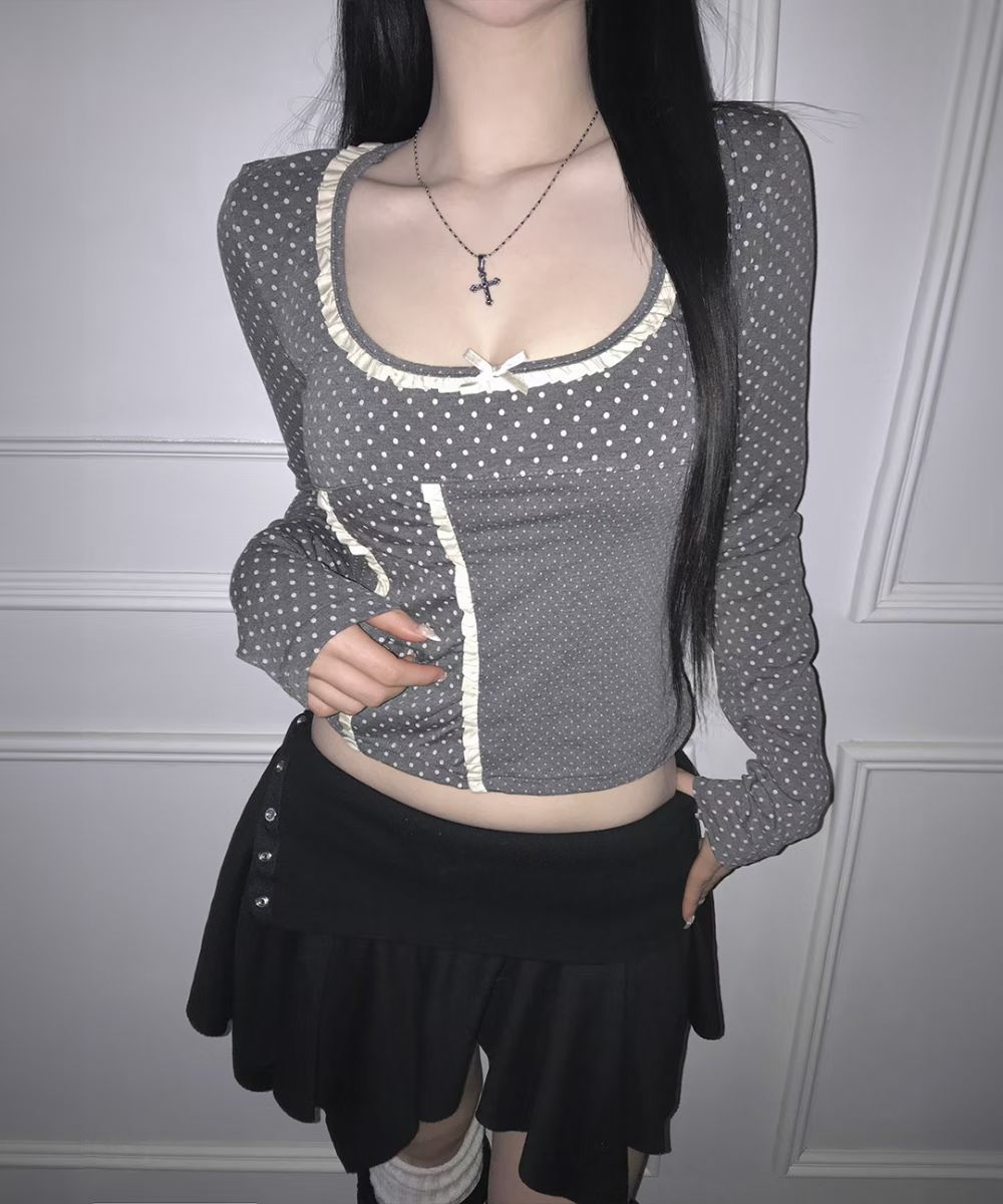 [Preorder 1st Drop Price] C2108 Rosette Dot Top