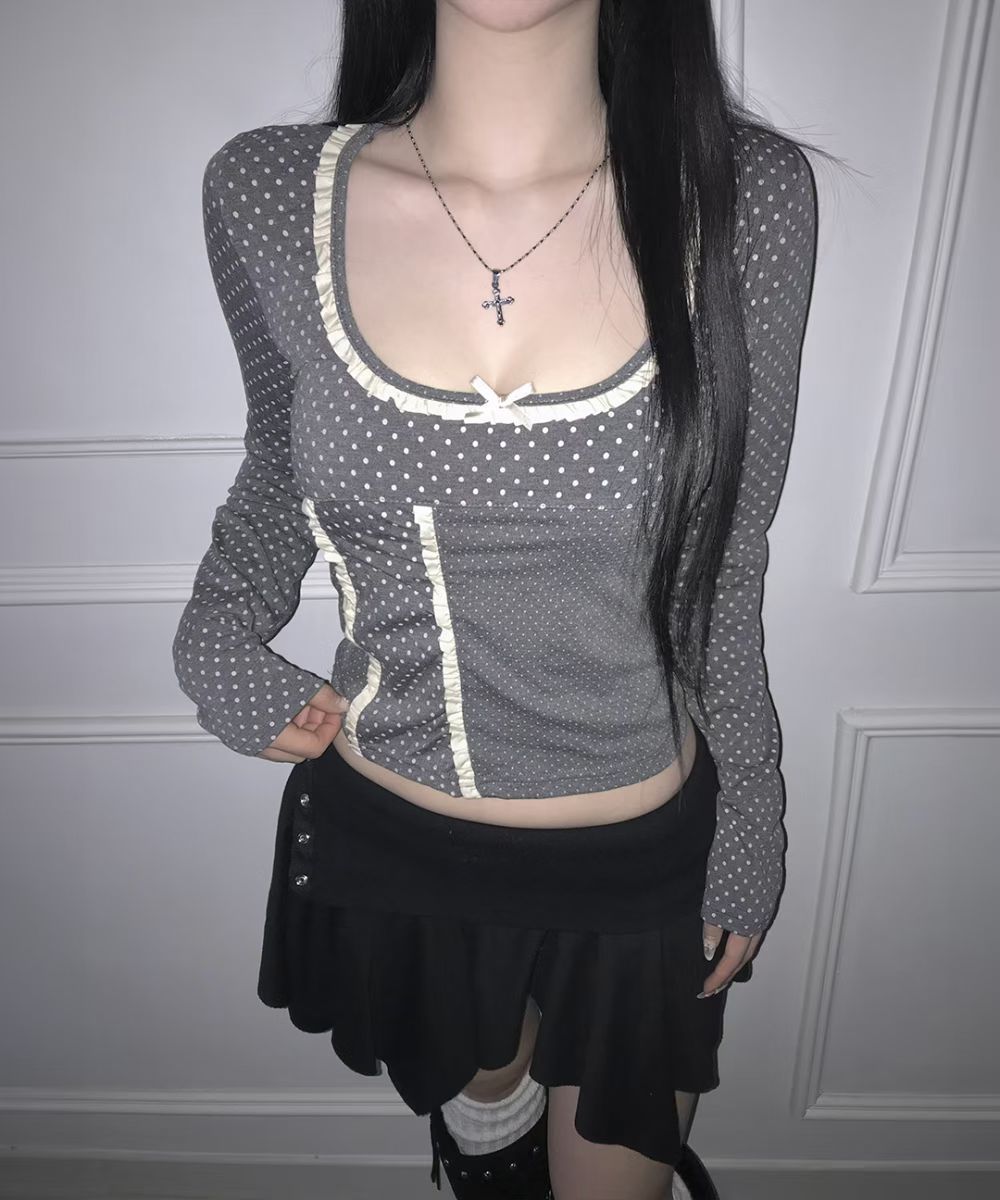 [Preorder 1st Drop Price] C2108 Rosette Dot Top