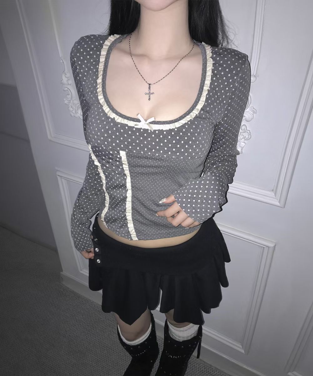 [Preorder 1st Drop Price] C2108 Rosette Dot Top