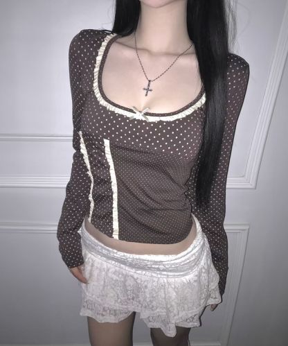 [Preorder 1st Drop Price] C2108 Rosette Dot Top