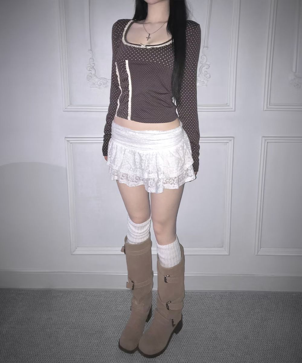 [Preorder 1st Drop Price] C2108 Rosette Dot Top