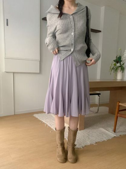 [Preorder 1st Drop Price] C2202 Flutter Midi Skirt