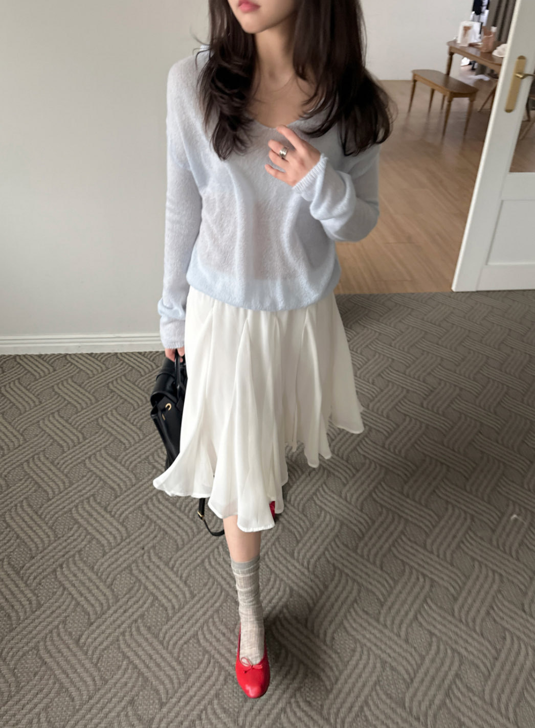 [Preorder 1st Drop Price] C2202 Flutter Midi Skirt
