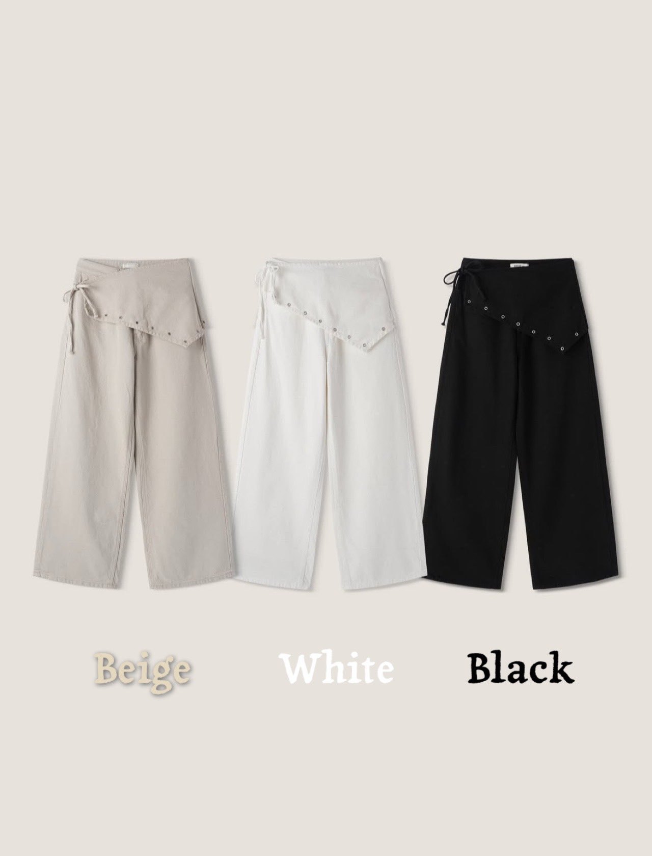 [Preorder 1st Drop Price] C2511 Eyelet Wrap Pants