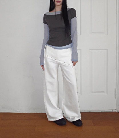 [Preorder 1st Drop Price] C2511 Eyelet Wrap Pants