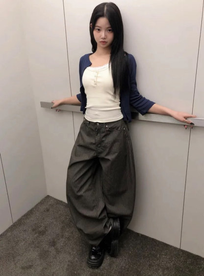 [Preorder 1st Drop Price] C2517 Buckle Balloon Pants