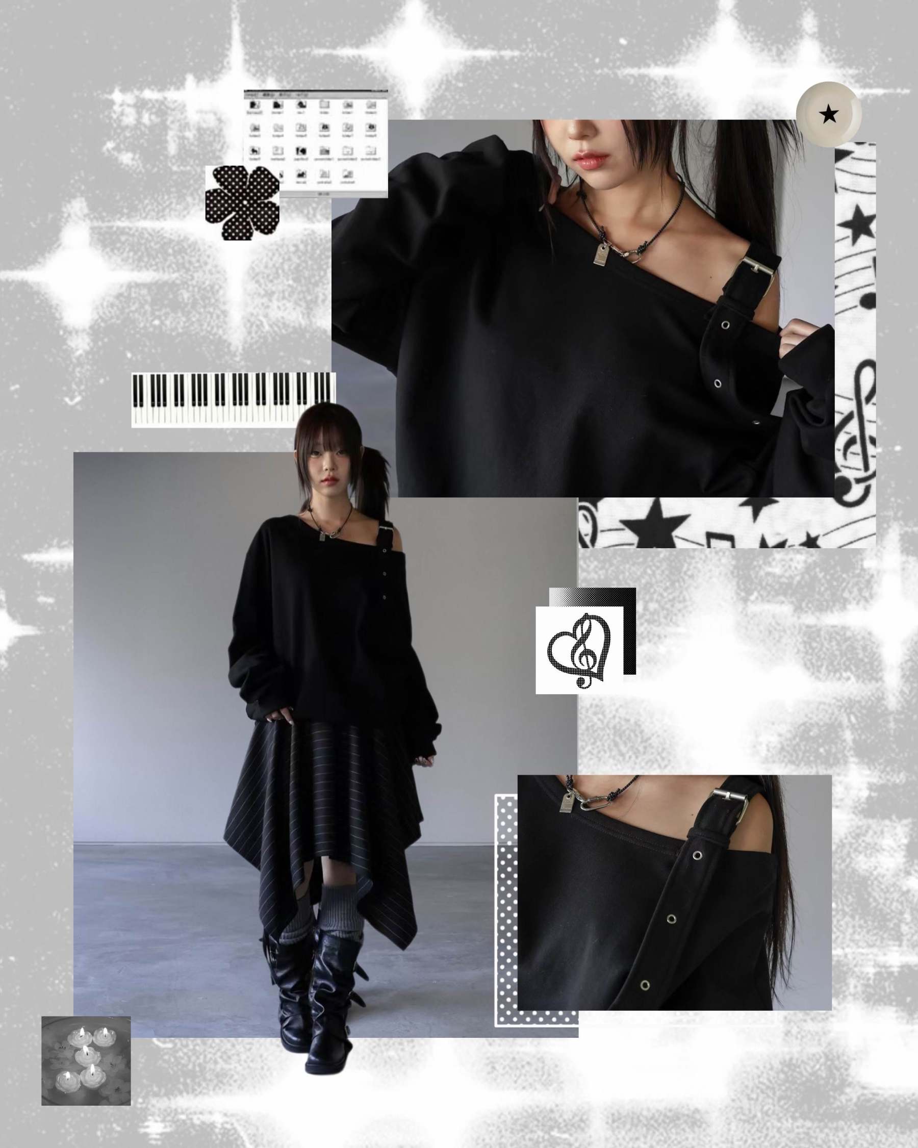 [Preorder 1st Drop Price] C2901 Buckle Charm Sweater