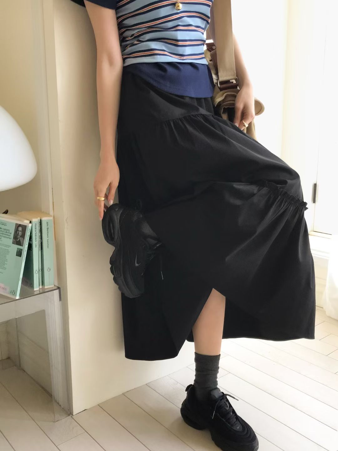 C3002 Feminine Flow Maxi Skirt