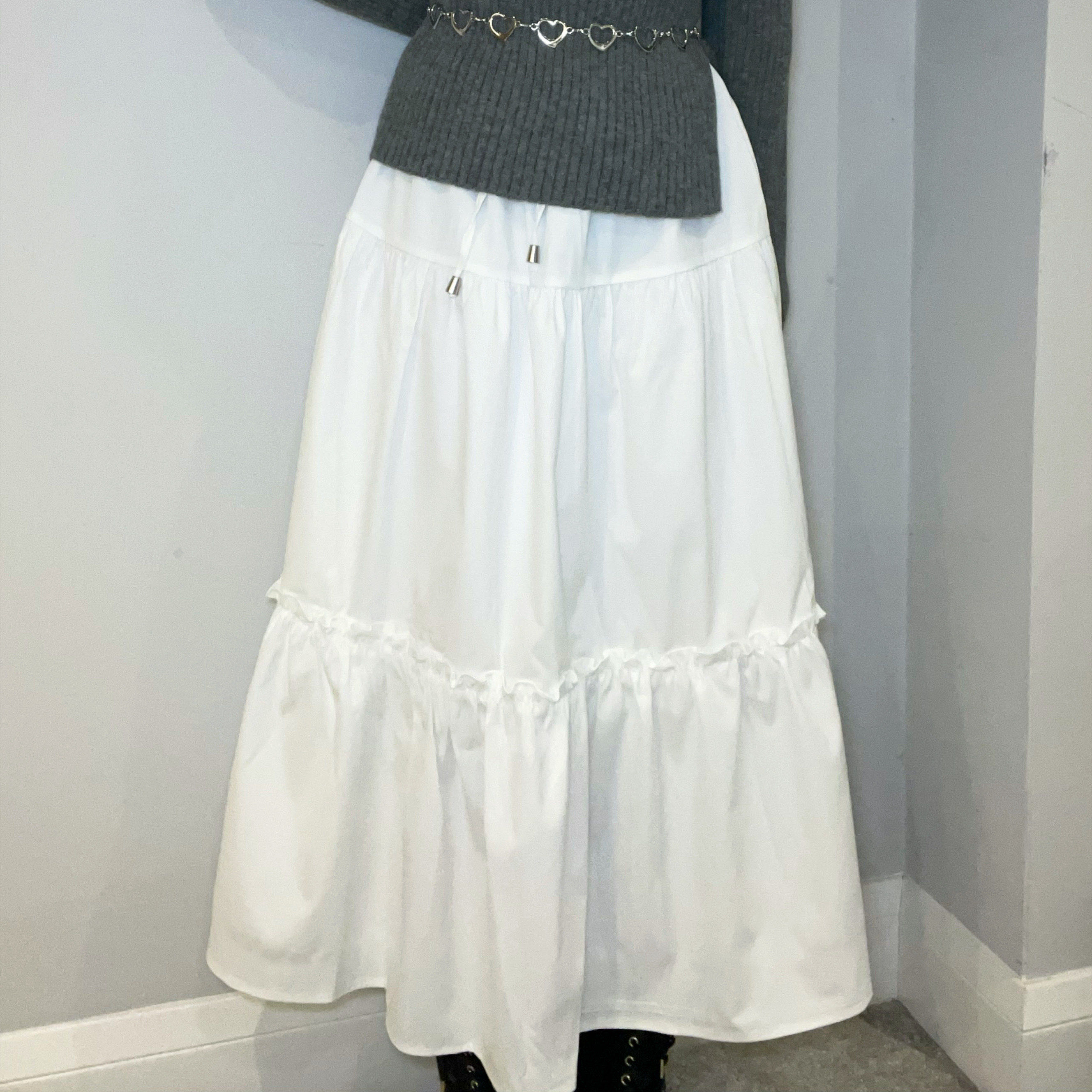 C3002 Feminine Flow Maxi Skirt