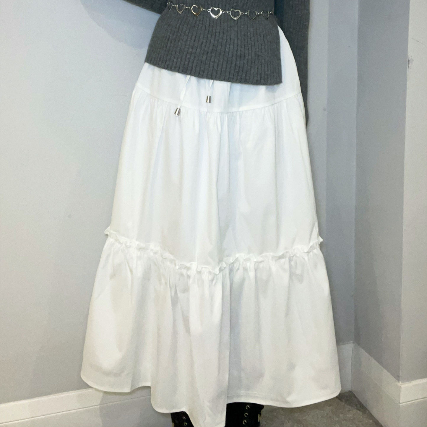 C3002 Feminine Flow Maxi Skirt