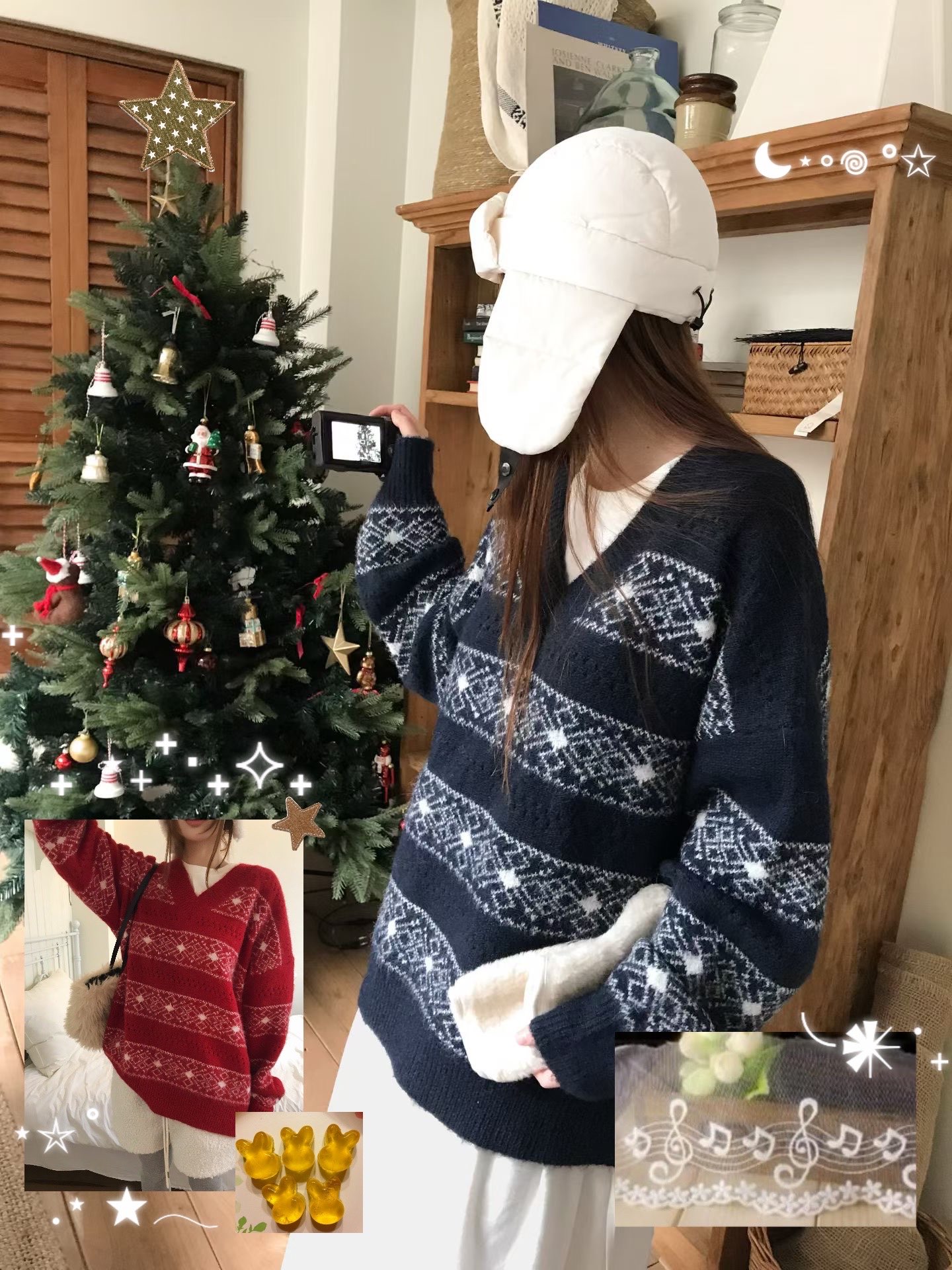 [Preorder 1st Drop Price] C3008 Snowflake Sweater