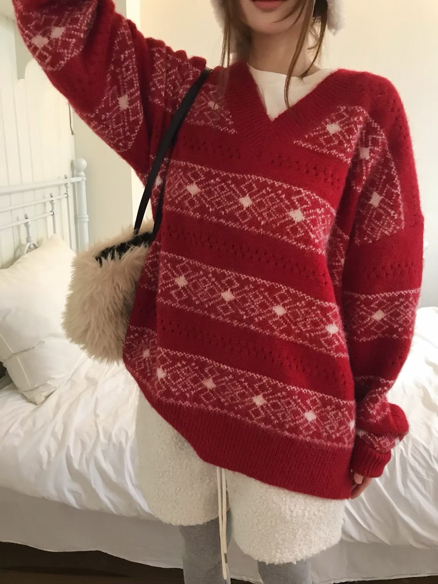 [Preorder 1st Drop Price] C3008 Snowflake Sweater