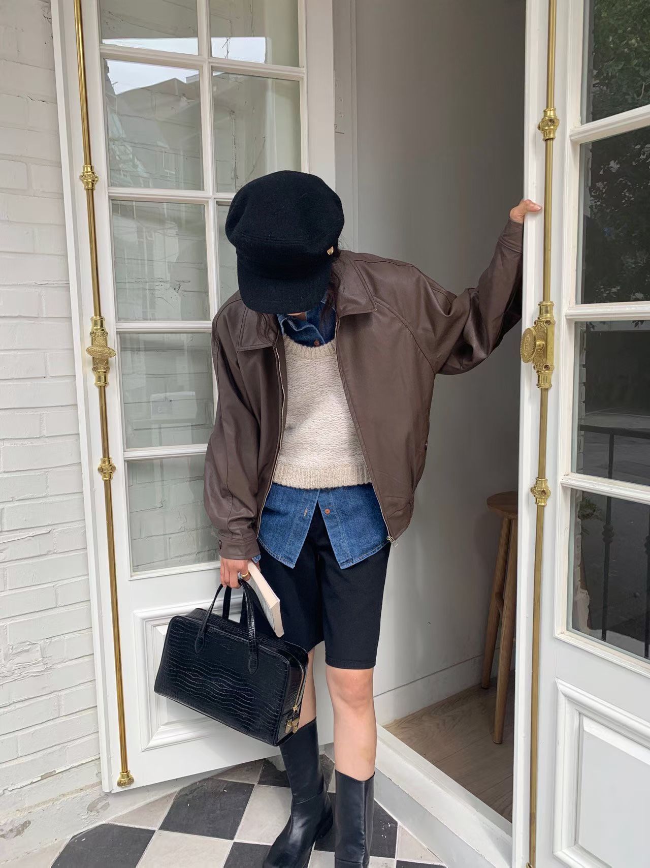 [Preorder 1st Drop Price] C3011 Chocolate Bomber Jacket