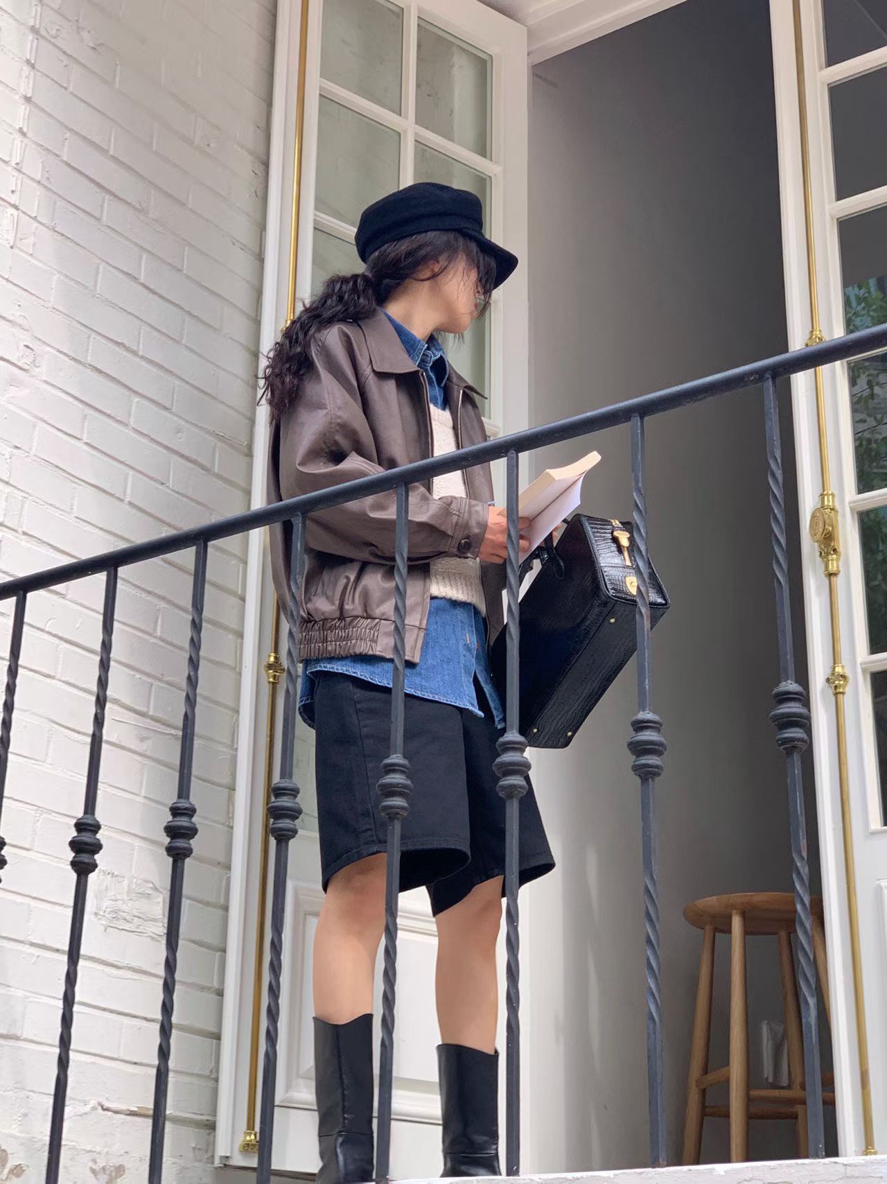 [Preorder 1st Drop Price] C3011 Chocolate Bomber Jacket