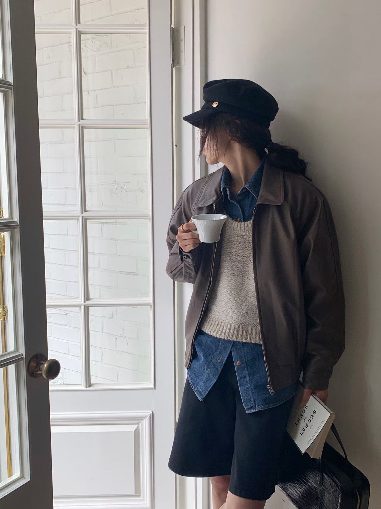 [Preorder 1st Drop Price] C3011 Chocolate Bomber Jacket