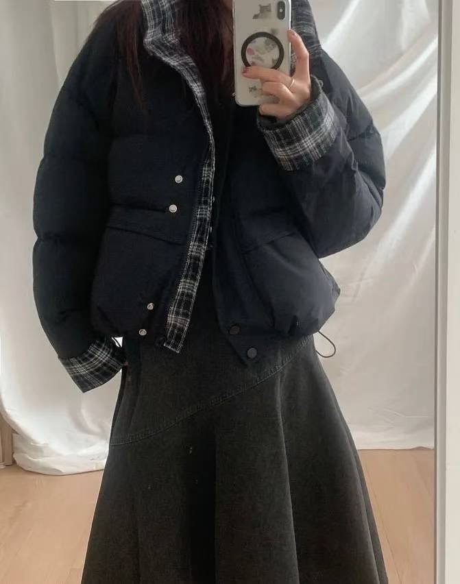 [WEBSITE EXCLUSIVE] C3103 Checkered Charm Puffer Jacket