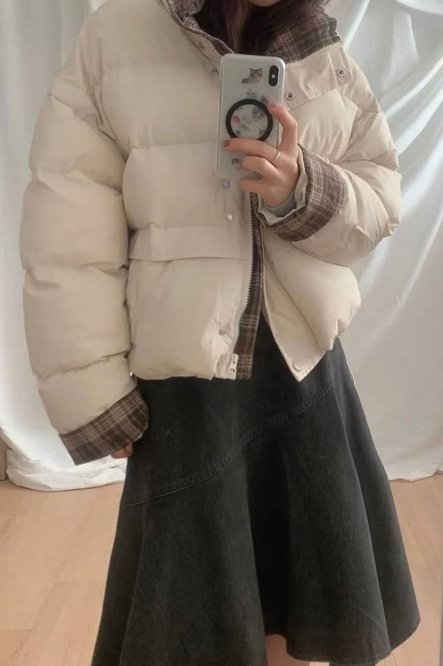 [WEBSITE EXCLUSIVE] C3103 Checkered Charm Puffer Jacket