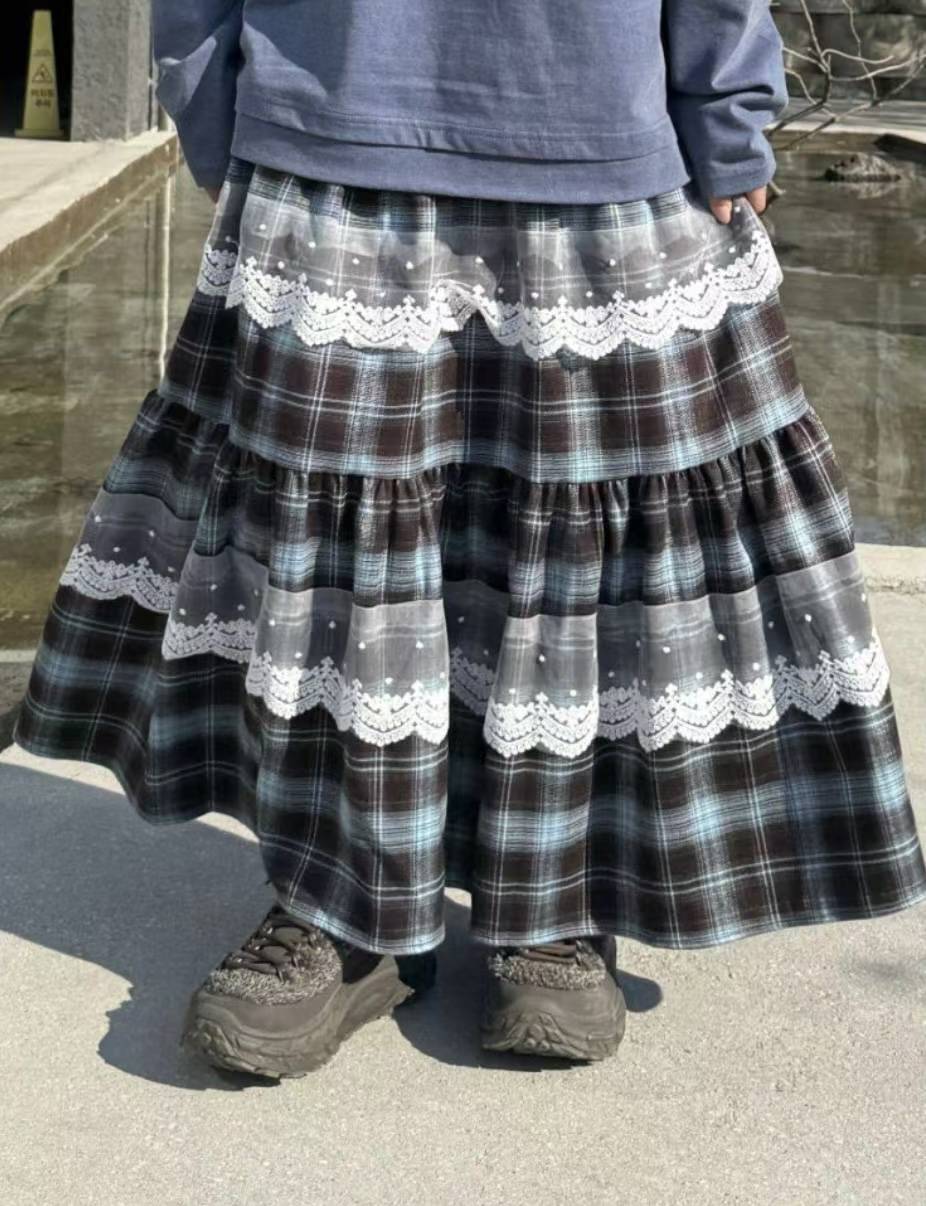 [WEBSITE EXCLUSIVE] C3104 Vintage Tiered Maxi Skirt