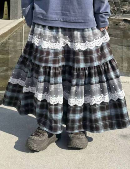 [WEBSITE EXCLUSIVE] C3104 Vintage Tiered Maxi Skirt